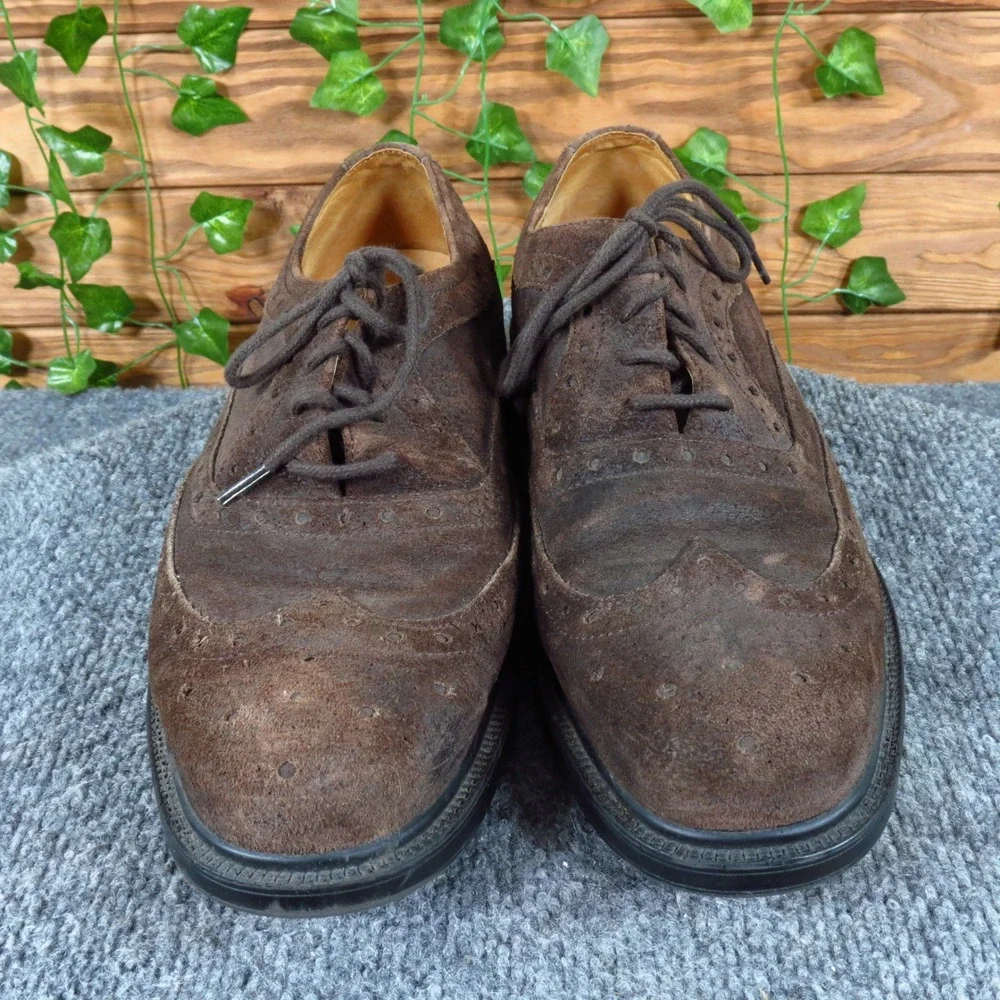 Rockport DMX Men Casual Wingtip Oxford Shoe‎ Size 10 Brown Suede Brogue APM11345
